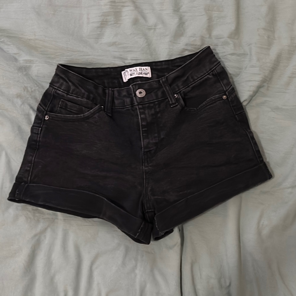Black Denim Shorts